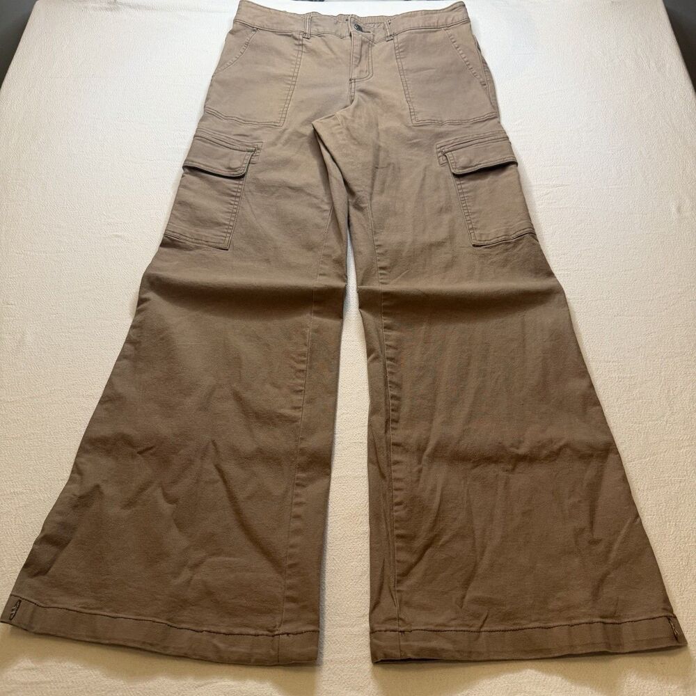 Wild Fable Cargo Utility Wide Leg Pants Y2K Workwear Womens Medium Khaki